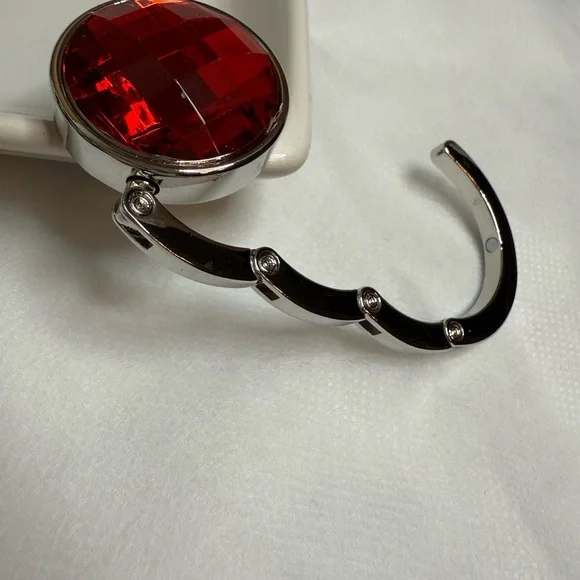 Light green and Silver-tone Purse Hook - Picture 2 of 4